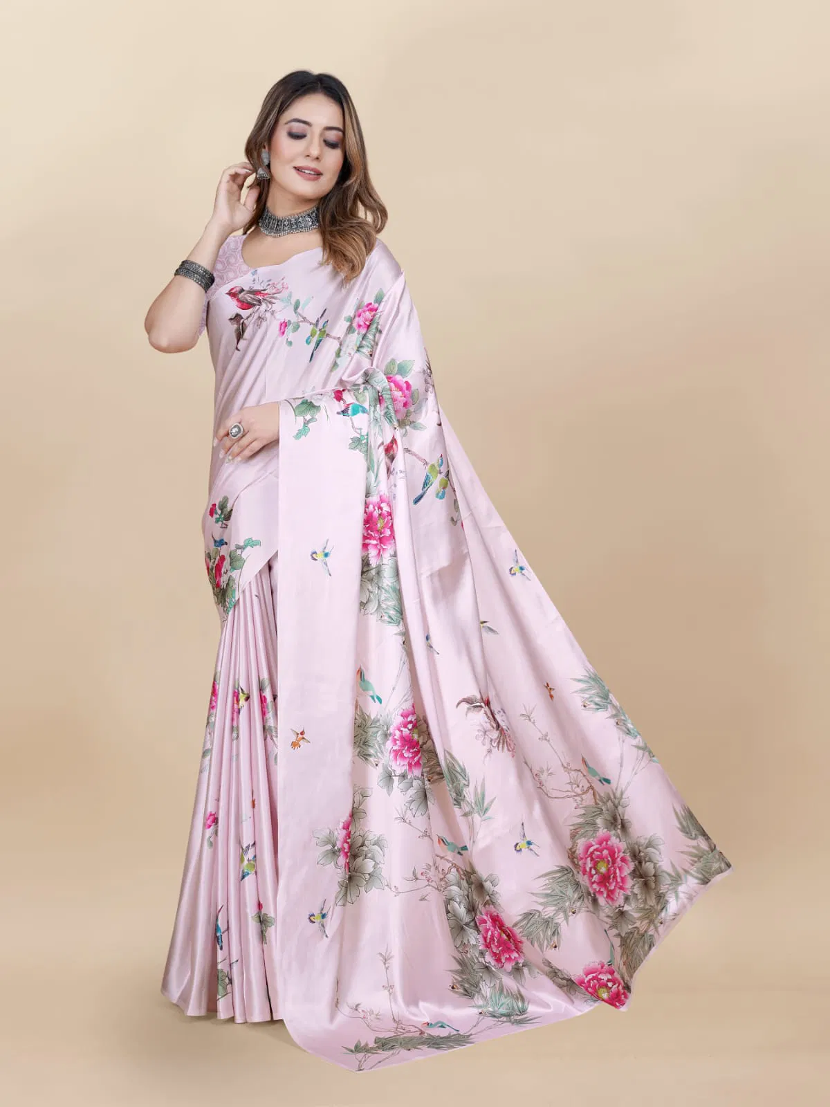 Shree Radha Raman Trendz Japan Crepe Digital Printed Saree Catalog